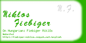 miklos fiebiger business card